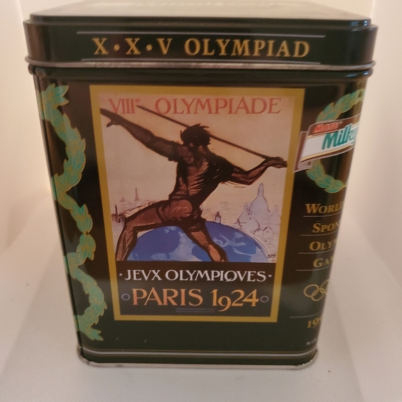 Vintage Mars Milky Way 1992 Olympic Games Collectible Tin Sponsor EMPTY - Picture 1 of 7